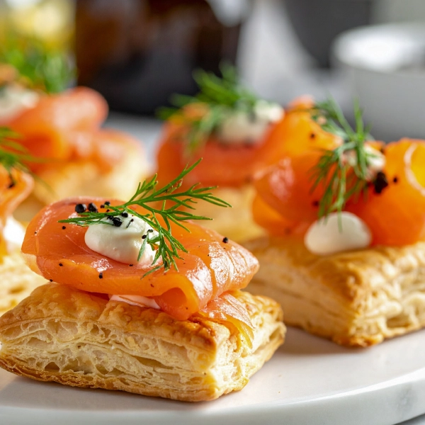 Salmon Puffs with Shredded Cheese